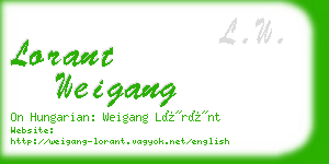 lorant weigang business card